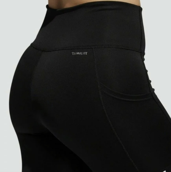 Adidas Leggings Climalite Women's Size Small with Thigh Pocket - Picture 2 of 8